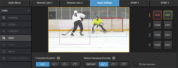 LiveStream Studio Advanced Input Cropping