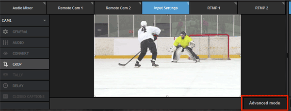LiveStream Studio Advanced Input Cropping