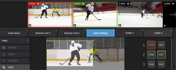LiveStream Studio Advanced Input Cropping