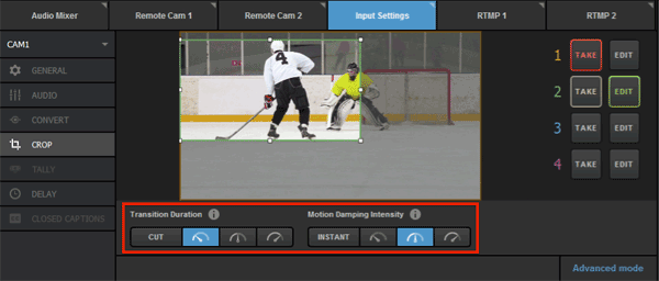 LiveStream Studio Advanced Input Cropping