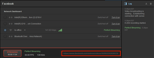 Stream to Facebook Live