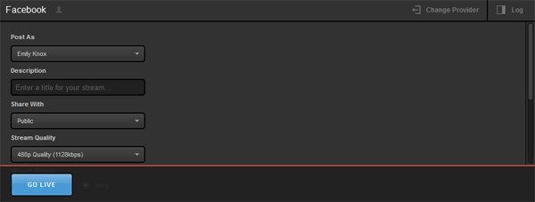Stream to Facebook Live