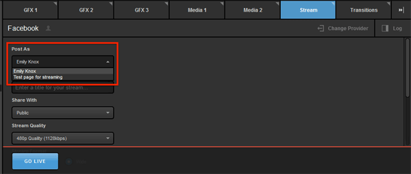 Stream to Facebook Live