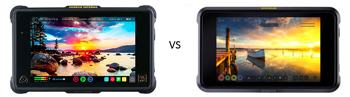 Comparison between Atomos Shogun 7 and Shogun Inferno