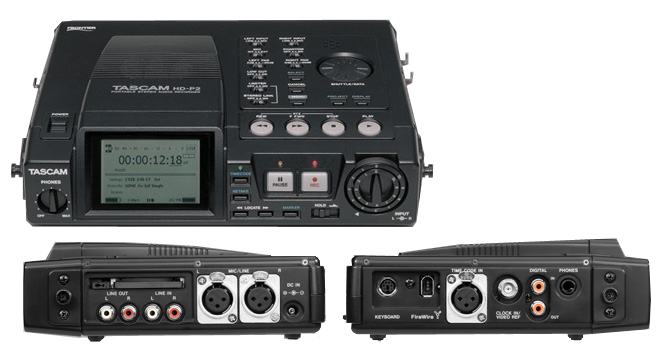 Tascam HD-P2 High Resolution Portable Stereo Audio Recorder 